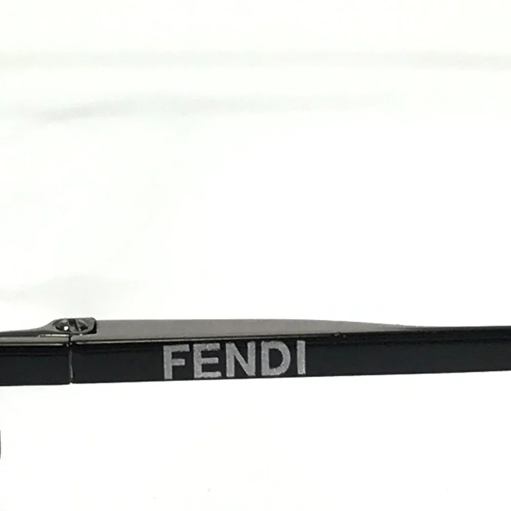 Fendi Eyeglasses Frames F959 730 Shiny NIckel Dark Silver Cat Eye 54-16-135